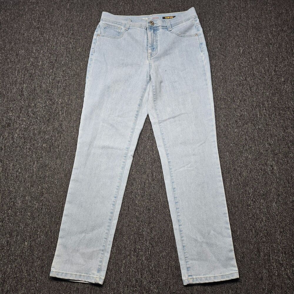 Style & Co Slim Leg Jeans Womens 6P Stretch Petite 6 Denim Comfort Blue
